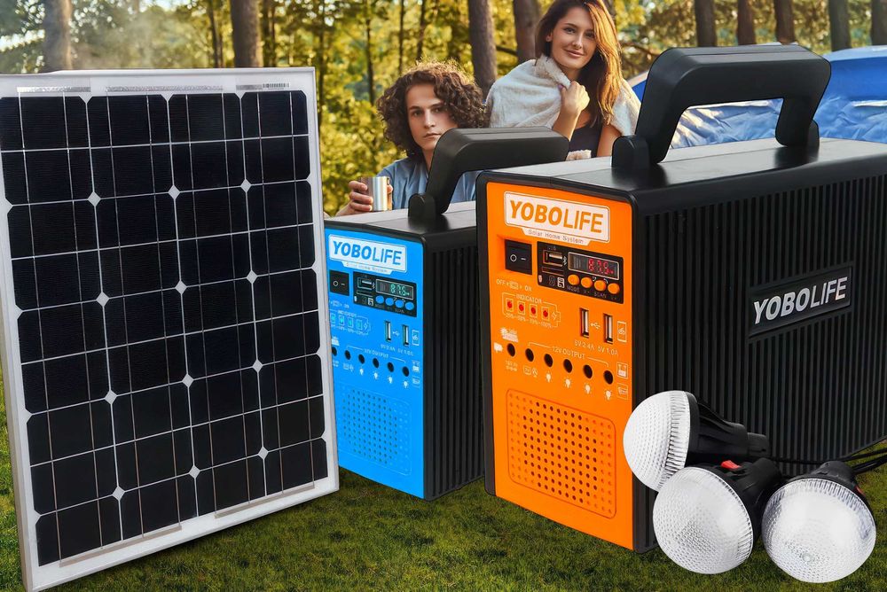 Портативна зарядна станція з сонячними панелями YOBOlife LM-9019 100W