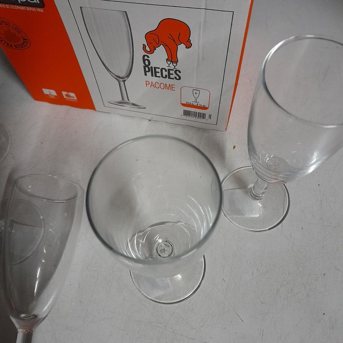 6 copos Arcopal champanhe/aperitivo novos