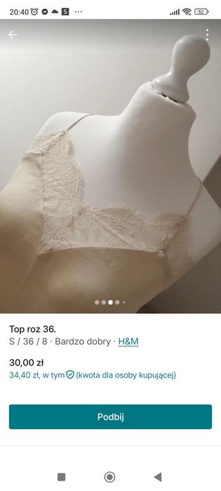 Top bluzeczka pod marynarkę