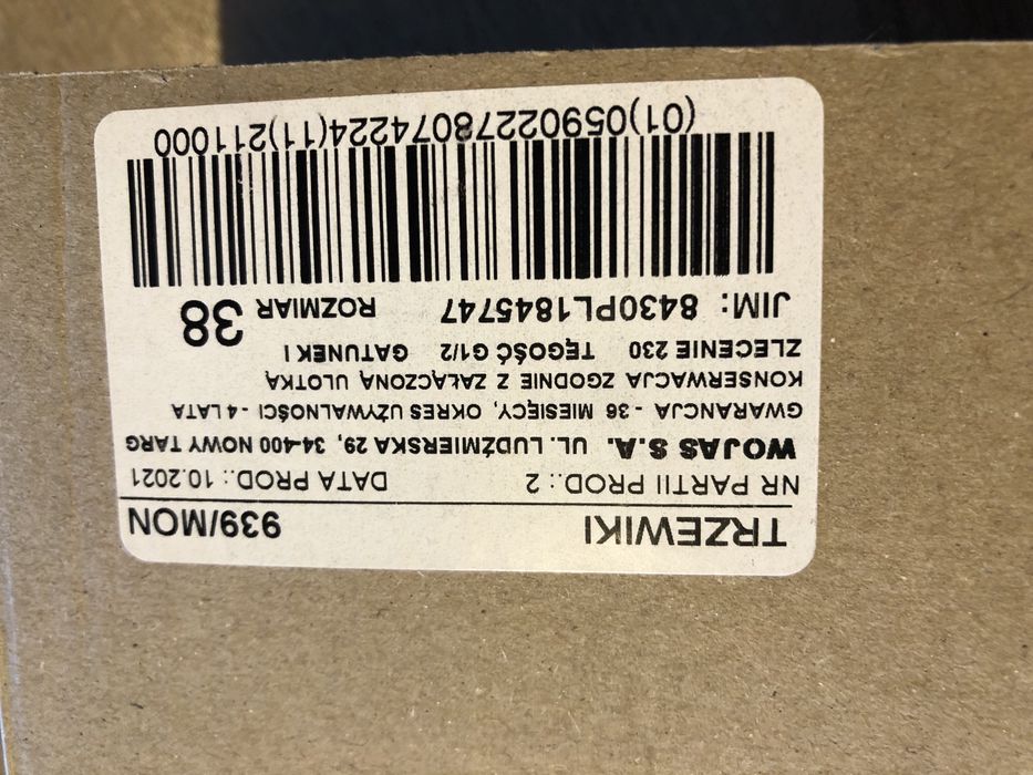 Buty WOJAS trzewiki mon 939 rozmiar 38 nowe braz