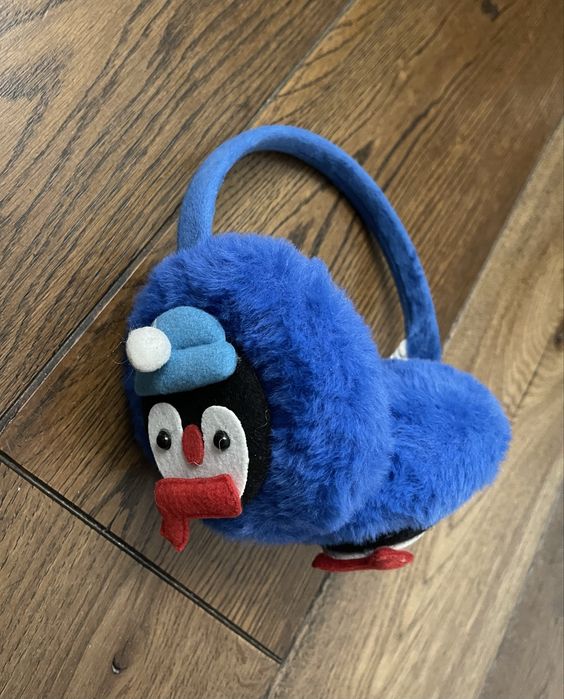 Nauszniki z pingwinem , ciepłe