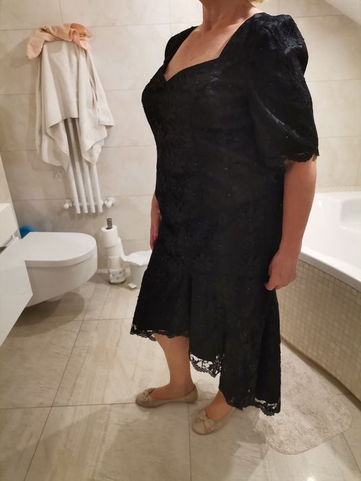 Elegancki dwuczęściowy strój na wesele, studniówkę, galę itd. 50-52