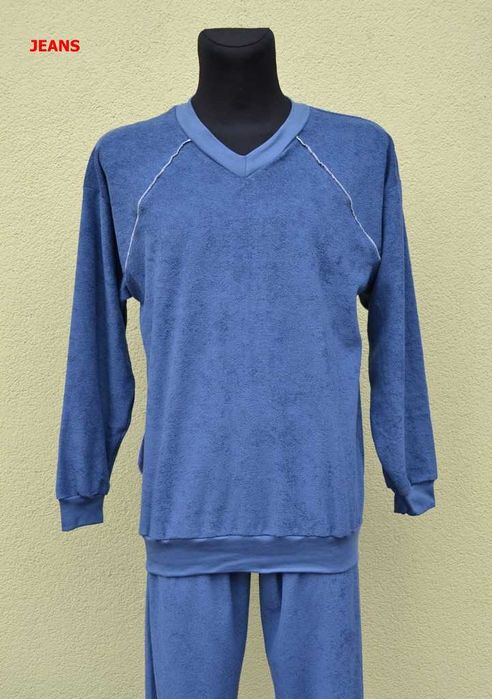 Piżama męska frotte ze ściągaczami roz. XXL (ponowne wystaw.)