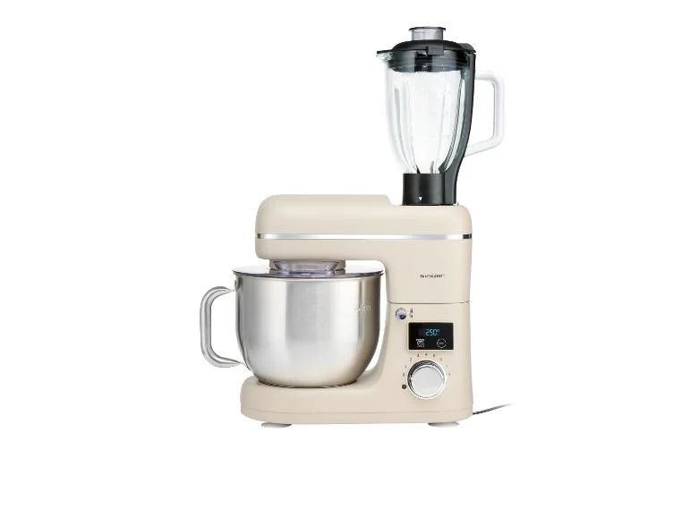 Nowy Robot kuchenny z blenderem kielichowym i wagą, kremowy