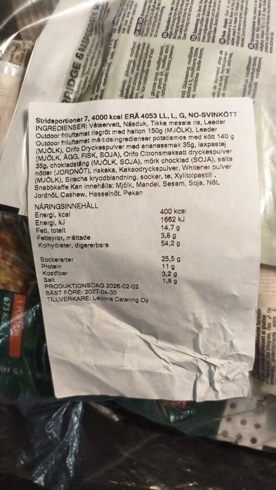 Fińska racja żywnościowa