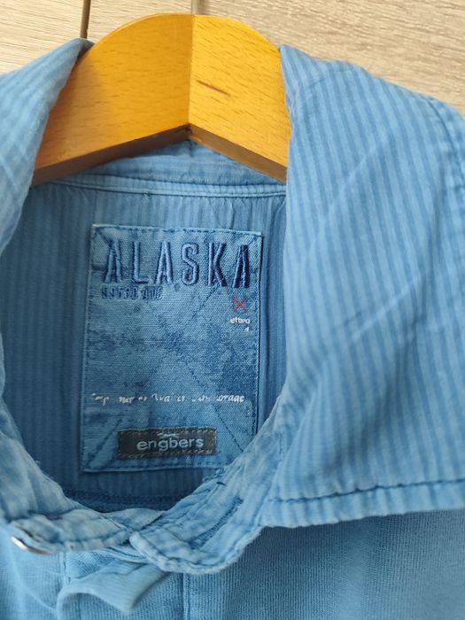 Niebieska bluza męska z długim rękawem XL