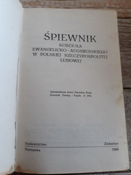 Śpiewnik kościoła Ewangelicko-augsburskiego. 1966