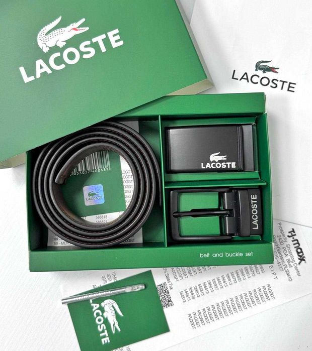 Ремінь Lacoste Натуральна шкіра — zdjęcie 3