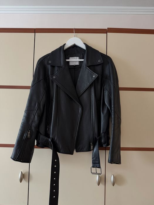 Кожаная куртка BAZHANE, натуральная кожа, в стиле Acne Studios, М