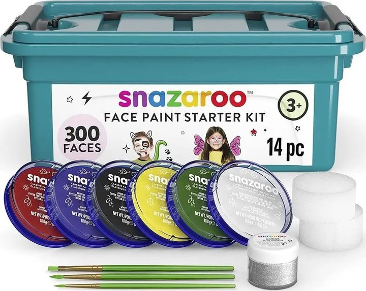 Snazaroo Zestaw Farb Do Malowania Twarzy I Ciała Walizka Startowa 14 E