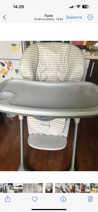Стілець для годування Chicco Polly 2 в 1