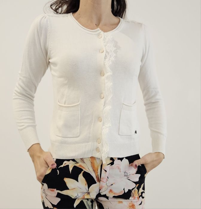 Camisola/casaco branco Ana Sousa S