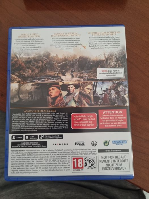 Jogo ps5 greed fall gold edition