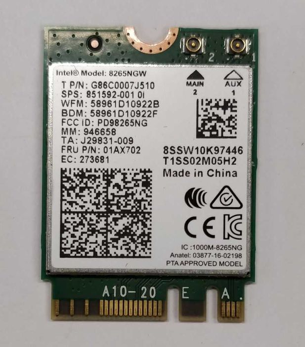 Placa Wi-Fi 5 (802.11ac) para portátil