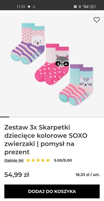 Skarpetki soxo antypoślizgowe zestaw 3 szt