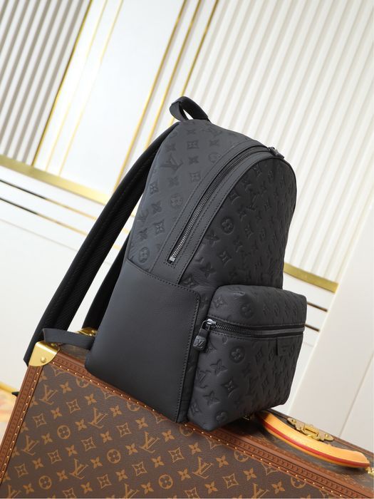 Louis Vuitton Discovery рюкзак мужской черный кожаный портфель ранец