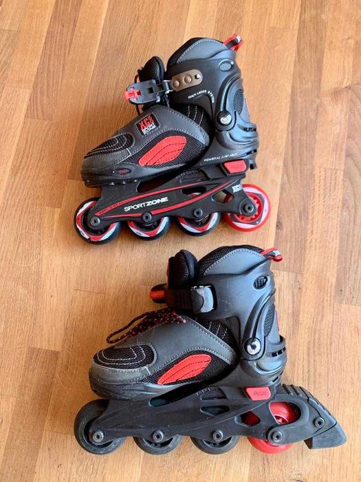 Patins em Linha Tam.31-34 + Kit Proteções + Mala de Transporte