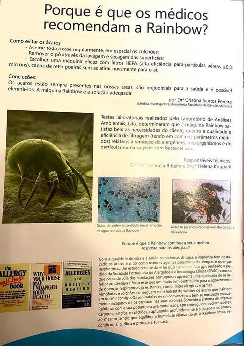 Aspirador Rainbow SRX com garantia de 1 ano