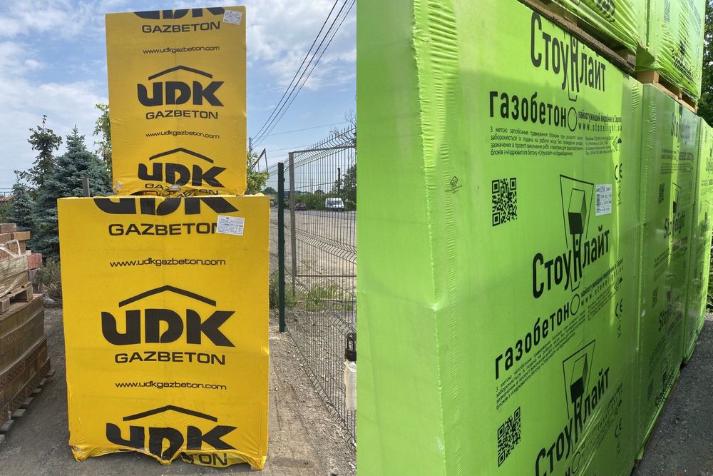 Газоблок Стоунлайт (Бровари) D400 D500 газобетон ХСМ UDK, піноблок