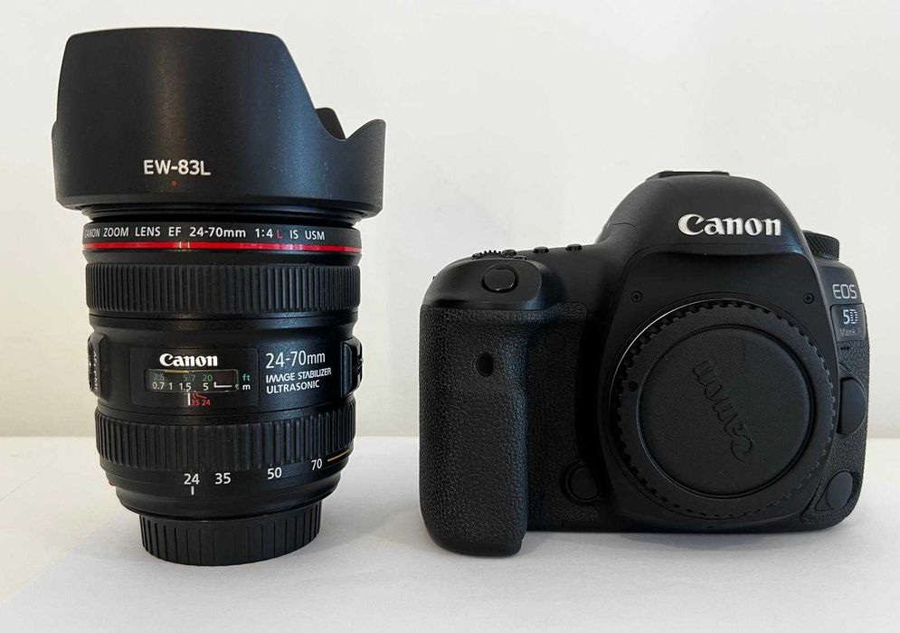 Maquina canon 5D mark iv com objetiva canon 24-70mm F4