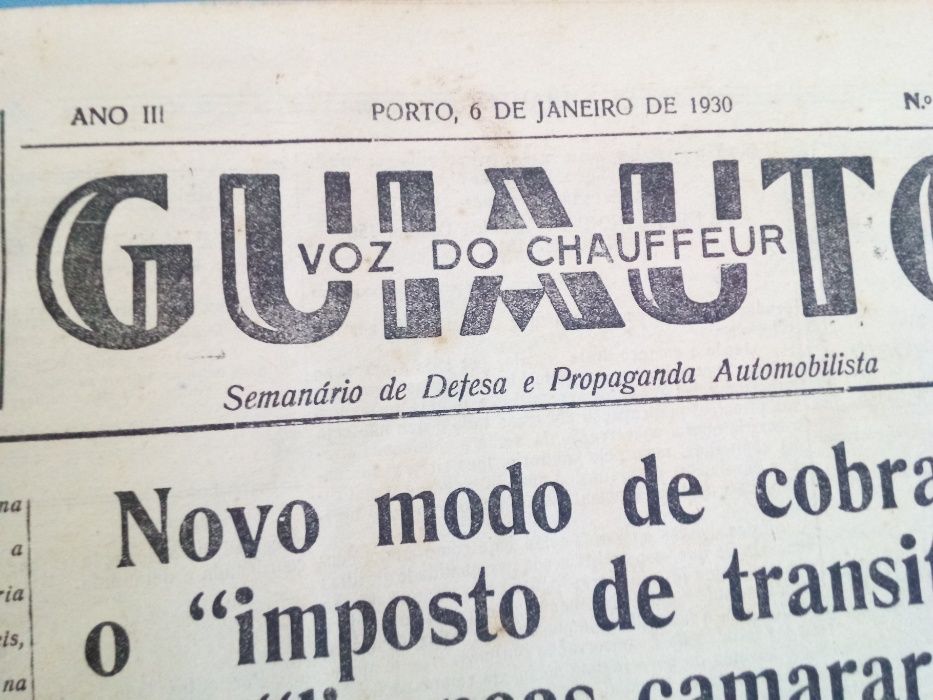 Guiauto - voz chauffer - semanarios automoveis 1930 - raros