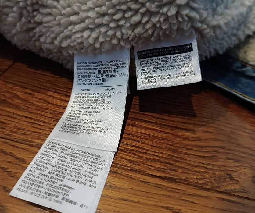 Kurtka Jeans Levi's Sherpa Ocieplana Miś Oryginalna Rozmiar S