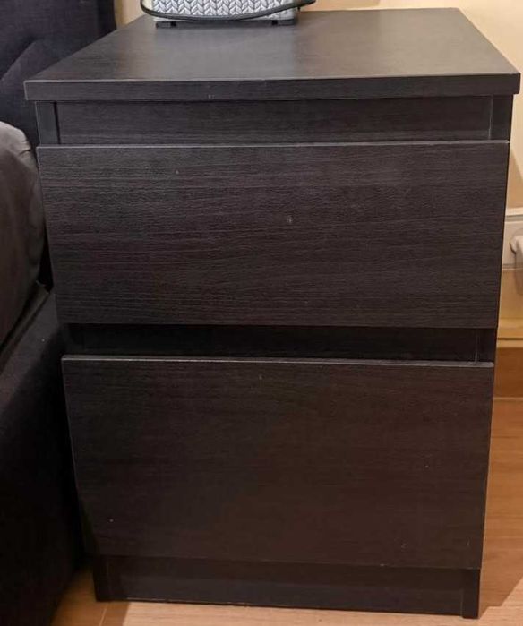 Estrutura cama de casal + Colchão Aloe vera + Mesas cabeceira