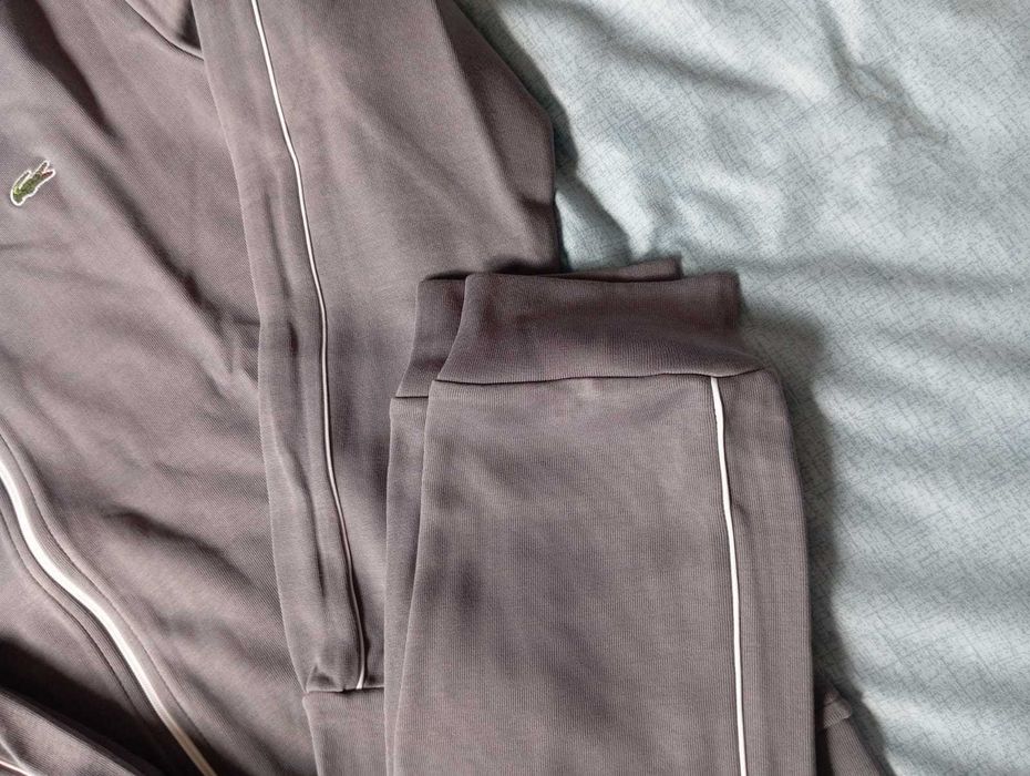 Komplet dresowy Lacoste regular fit - szary, rozmiar M promocja