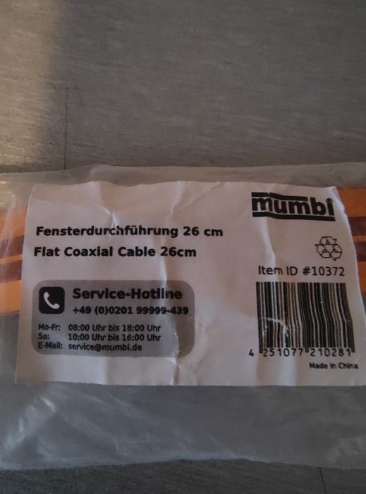 Przepust okienny MUMBI   / kabel satelitarny / Camper bez wiercenia 26