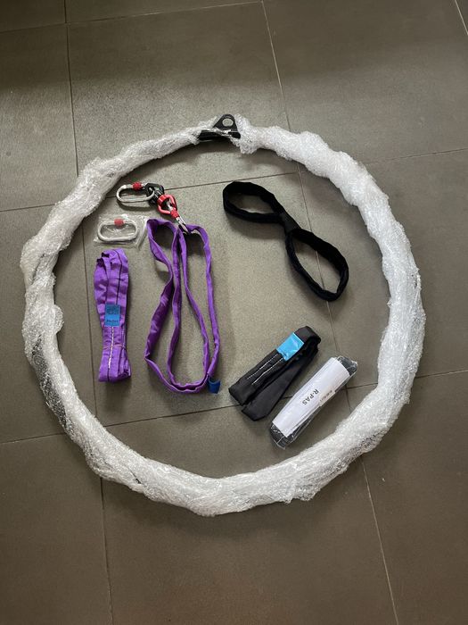 Aerial Hoop M-Pole 95 cm + zawiesia + hand loop – pełny zestaw