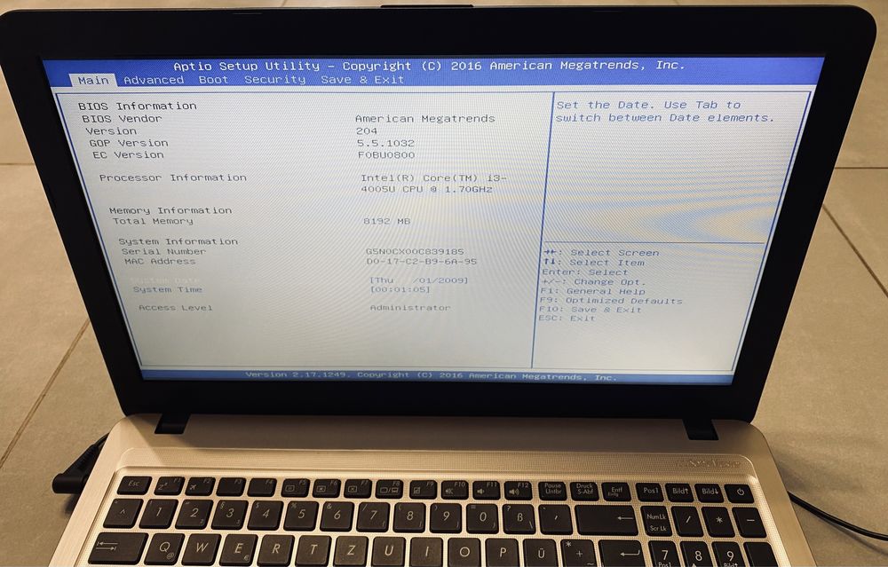 Ноутбук ASUS F540L i3 Nivdia Geforce 920m  Вживаний!