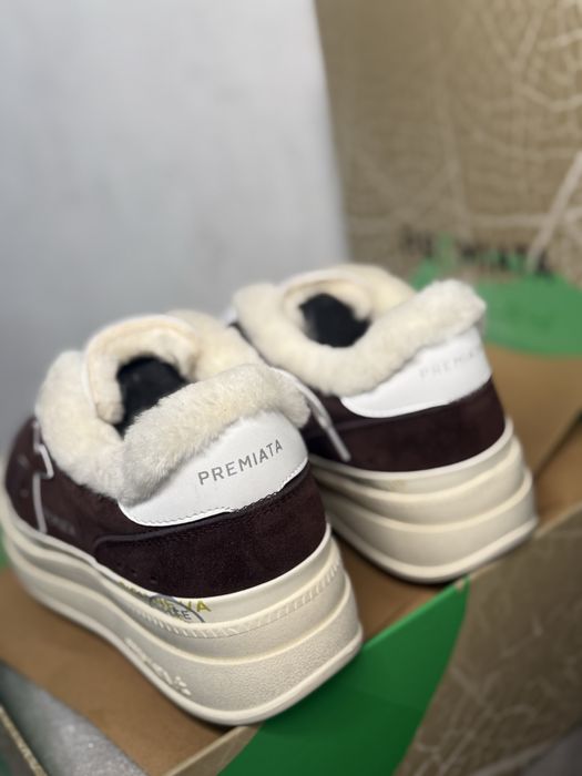 Кеди кросівки преміата жіночі premiata з хутром зимові кеди