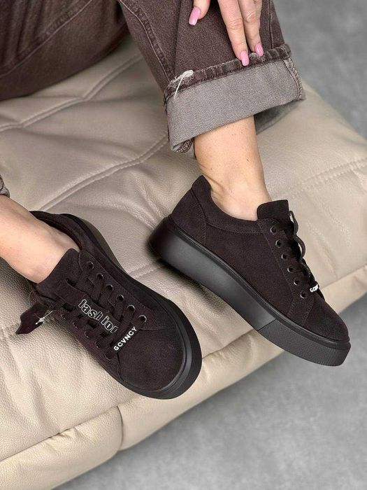 Жіночі замшеві кеди на потовщеній підошві, жіночі кеди на платформі