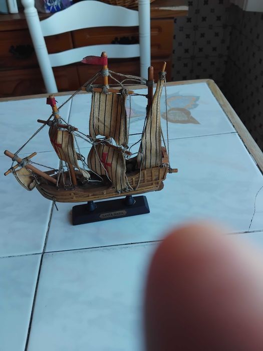 3 Navios em miniatura para decoração