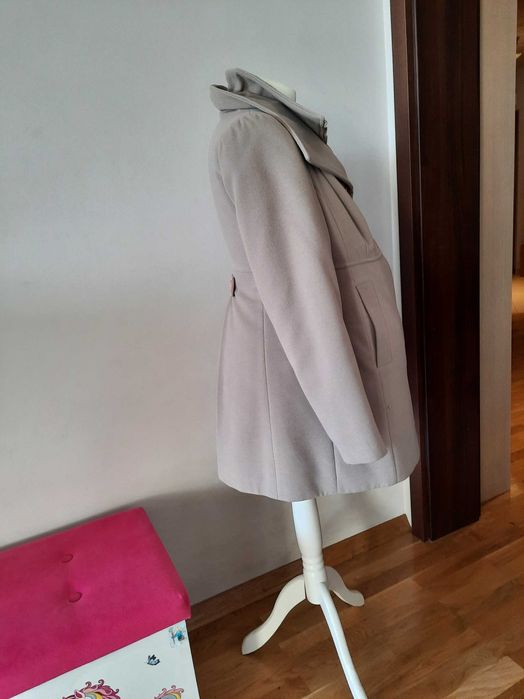 Elegancki płaszcz ciążowy r.M 40/42 beżowy