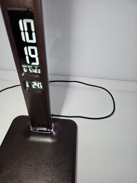 Lampa LED na biurko ściemniana brązowa