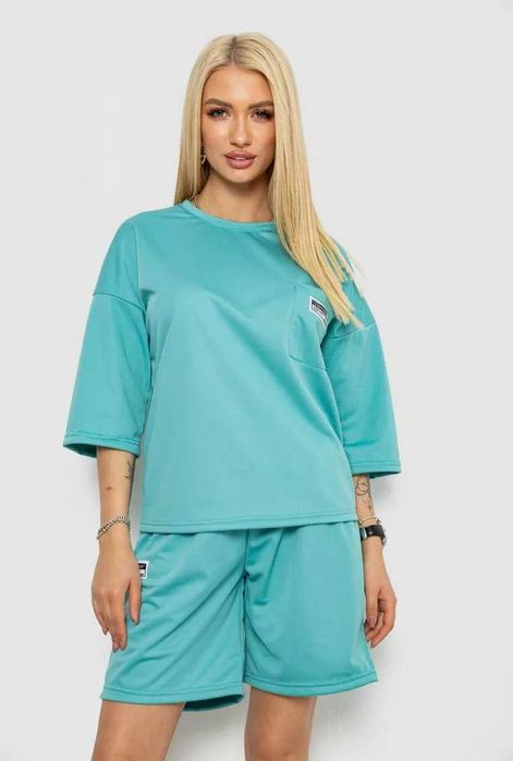 Жіночий костюм, літній костюм, жіноча футболка з шортами, жіночі шорти