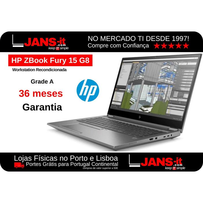 HP ZBook Fury 15 G8 | i7-11850H | 32GB | SSD 512GB | 15.6″ FHD | RTX A2000 4GB