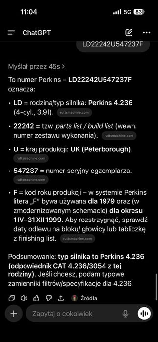 Silnik caterpillar perkins 4.236