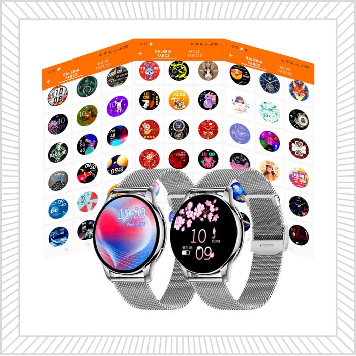 Smartwatch Zegarek Damski Rozmowy Powiadomienia Menu PL Amoled Puls