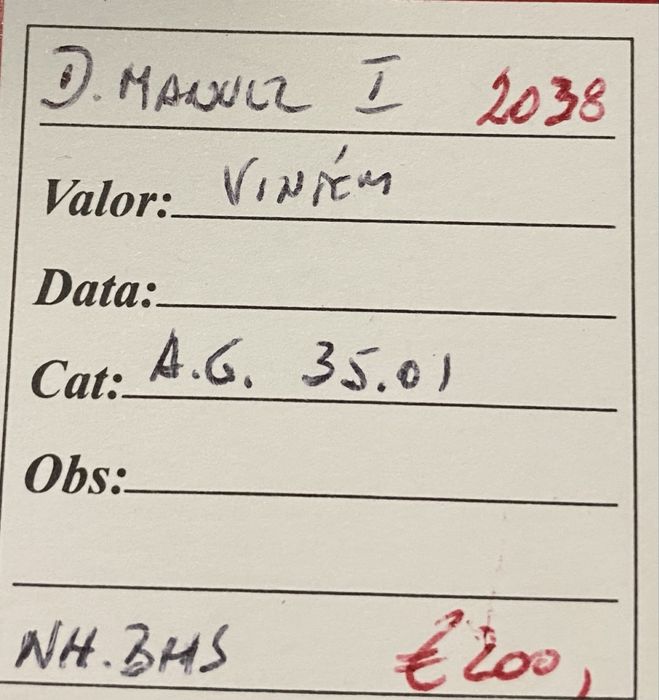Moeda (2038) D. Manuel I - Vintem