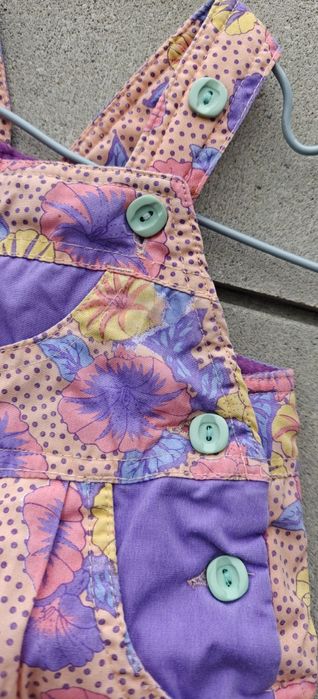 Pajacyk spodenki kombinezon w kwiaty 68