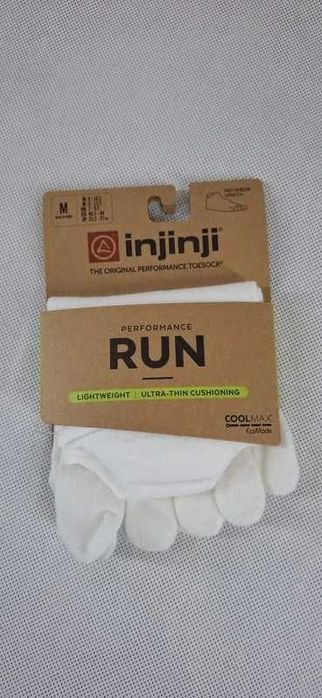 6 pak Injinji Run Mini Crew Xtralife Skarpetki Biały roz. M