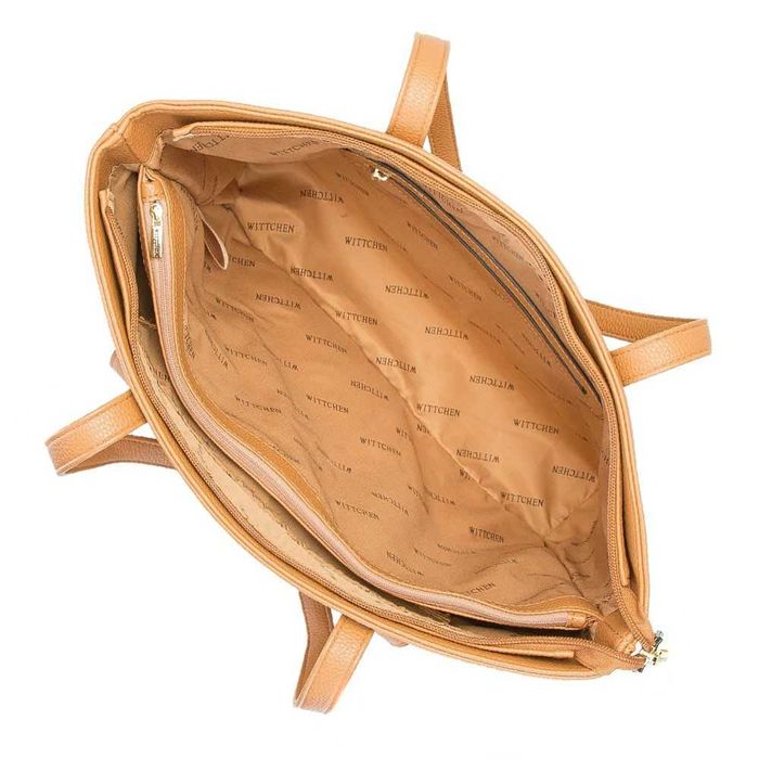 WITTCHEN Torebka shopperka z pierścieniami beżowa