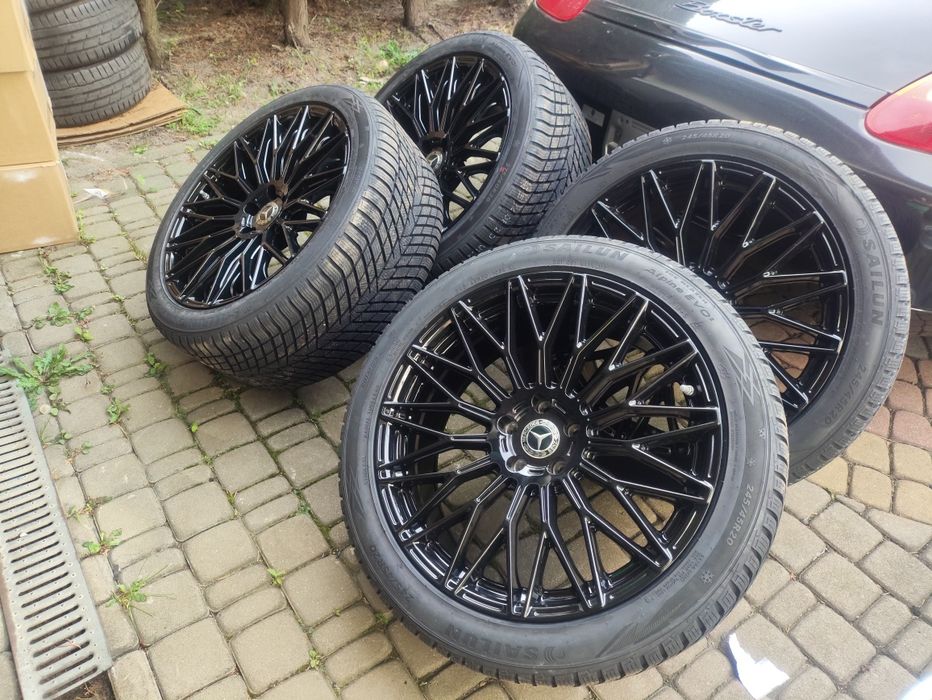 Fabrycznie nowe koła zimowe alufelgi czarne z nowymi czujnikami ciśnienia 20 5x112  Mercedes GLC/ GLC c253 coupe 245/45/20 + 275/40/20 dostawa GRATIS