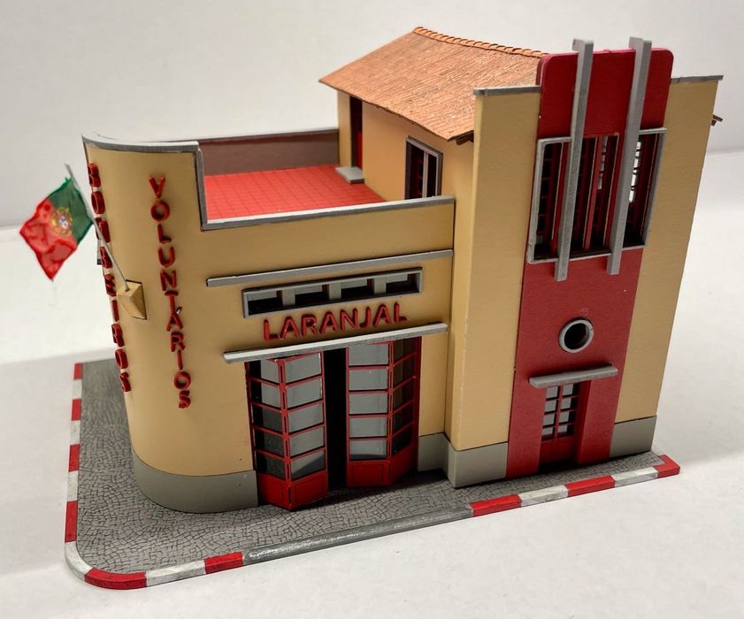 Modelismo Ferroviário - Maquete Quartel dos Bombeiros