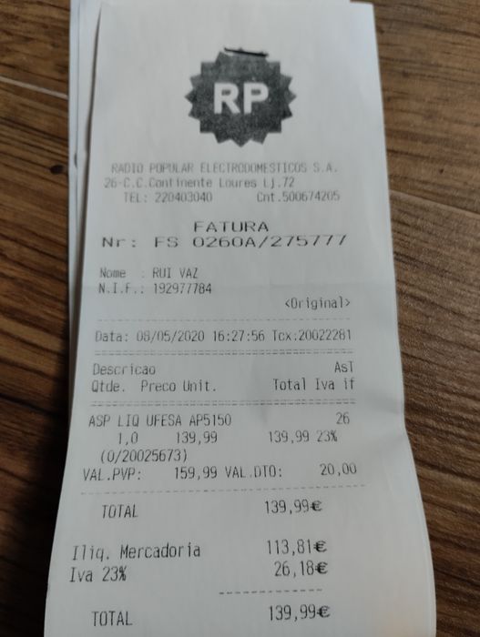 Aspirador Sem Saco UFESA