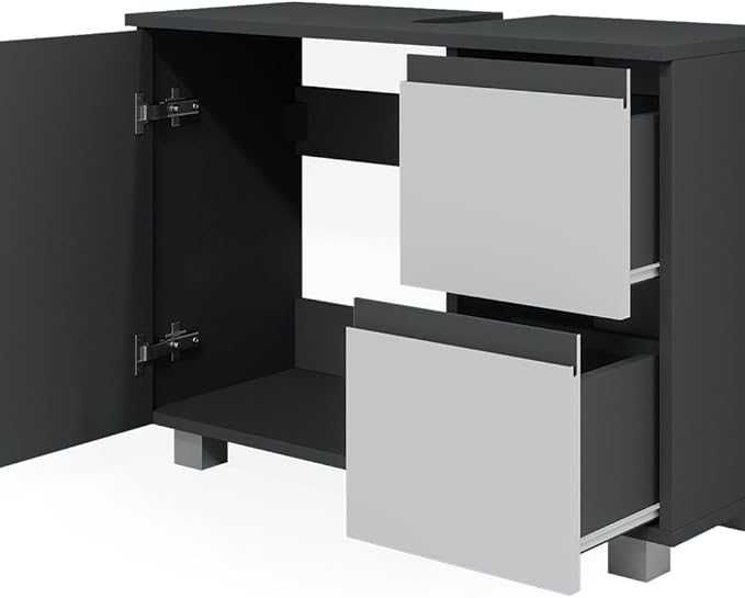 Szafka łazienkowa Vicco  Biały/Antracyt, 80 x 60.8 cm