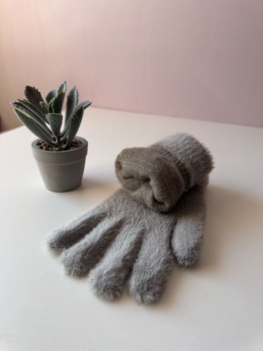 Жіночі подвійні рукавички з норки