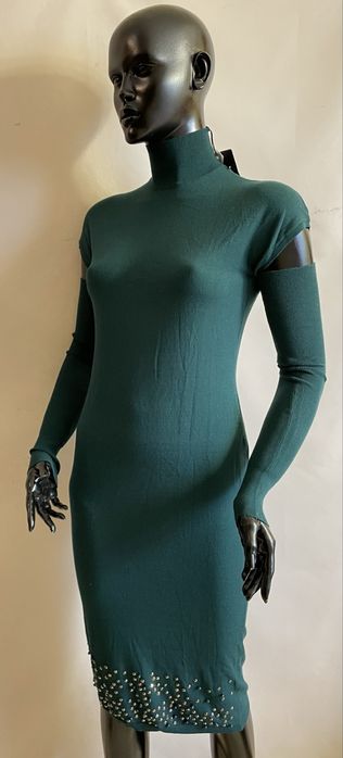 Зелена трикотажна сукня Liu Jo з зʼємними рукавами на розмір М